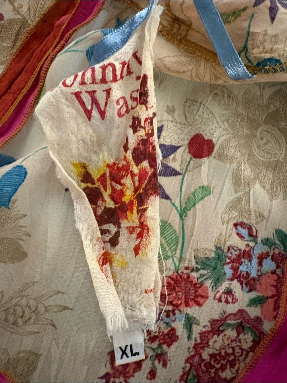 Johnny Was Boho Floral V-Neck Peasant Blouse, Size XL (EUC) - Picture 10 of 10